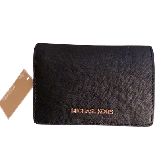 Michael Kors Jet Set black leather bifold wallet - Picture 2 of 10